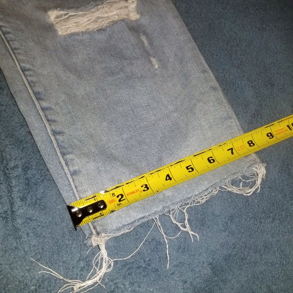 EXPRESS Super High Waisted Ripped Petite 8 fit like 10-12 - Picture 8 of 8